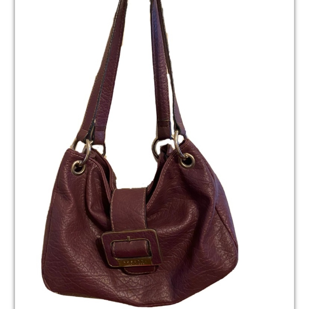 Purse for women, leather, Rosetti, purple.